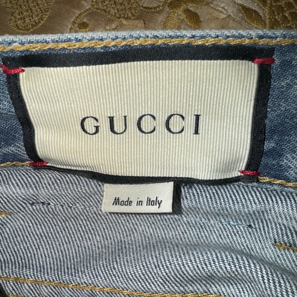 Gucci GG Distressed Light Blue Jeans - Picture 5 of 6